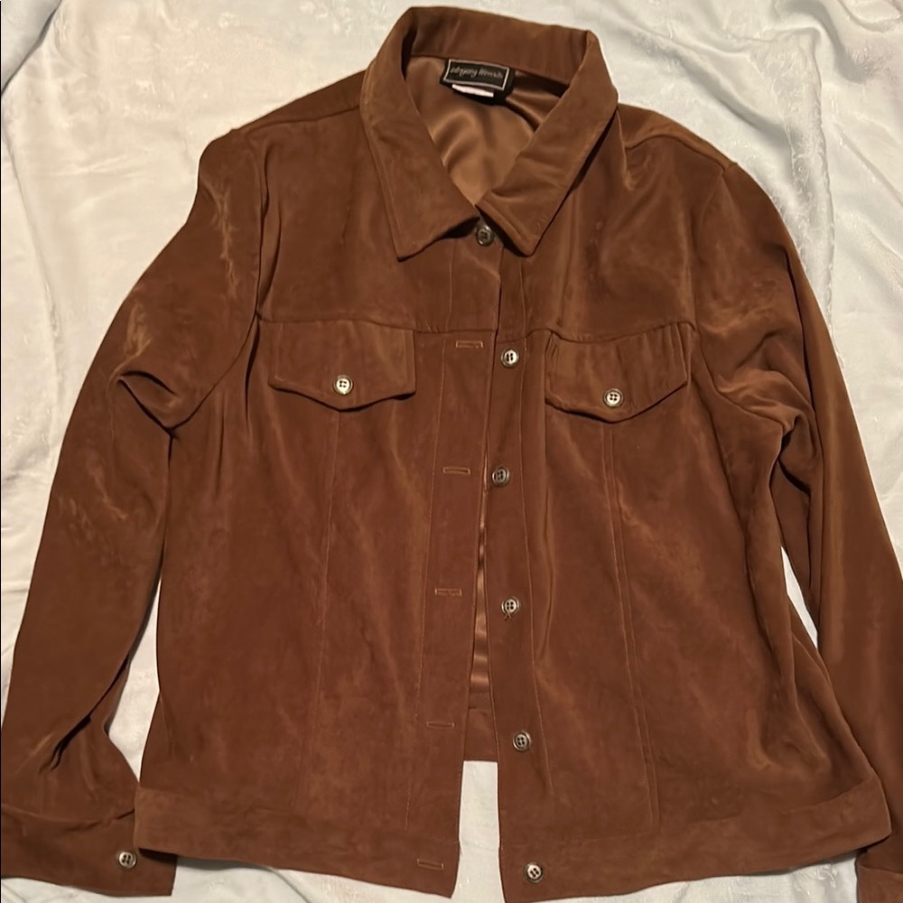 Brown Utility Jacket with Classic Collar